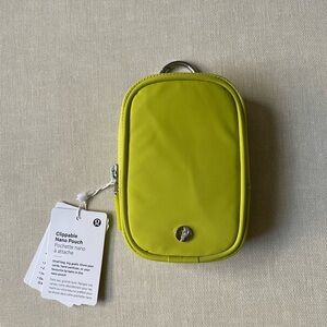 Lululemon Clippable Nano Pouch - Yellow Serpentine